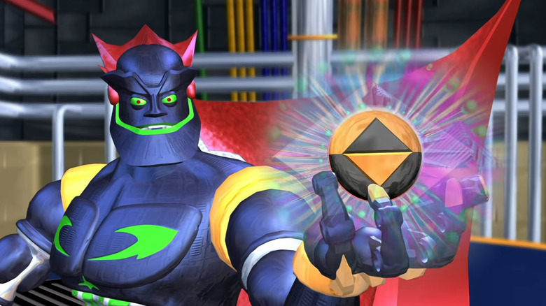 Megabyte holding a mcguffin