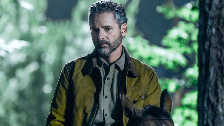 Kyle Turner on horseback in Untamed