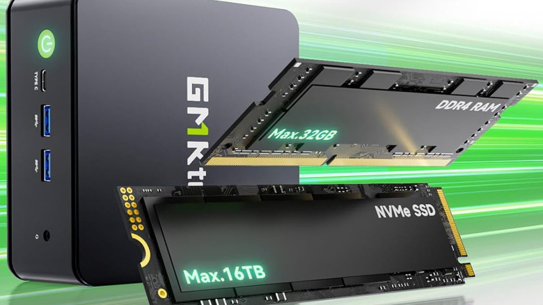 The Gmktec G11 Plus with RAM and SSD blades