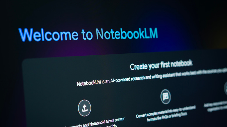 notebooklm welcome page on a browser