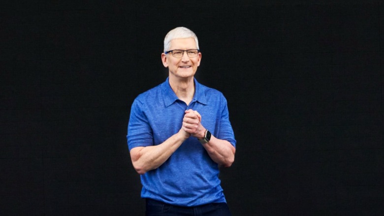 Apple's CEO Tim Cook during the WWDC 2024 keynote