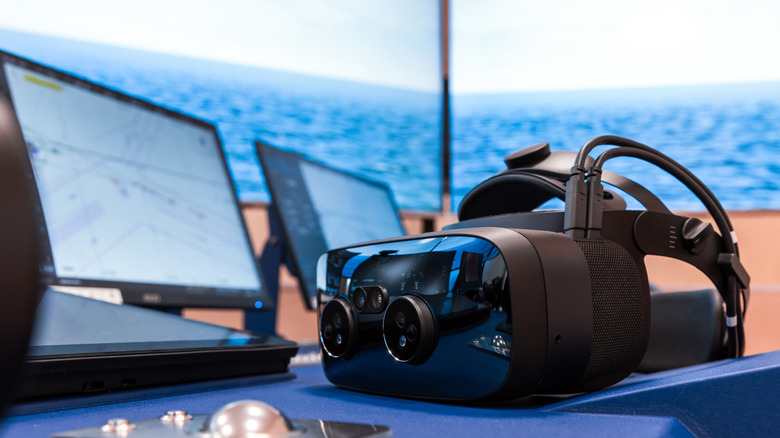 advanced ocean monitoring system using a VR headset to control unmanned vehicles