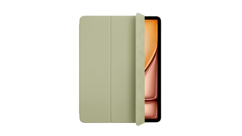 An iPad Air covered by a Smart Folio