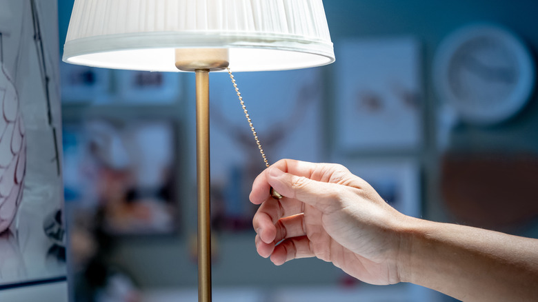 lamp with bright cool temperature bulb