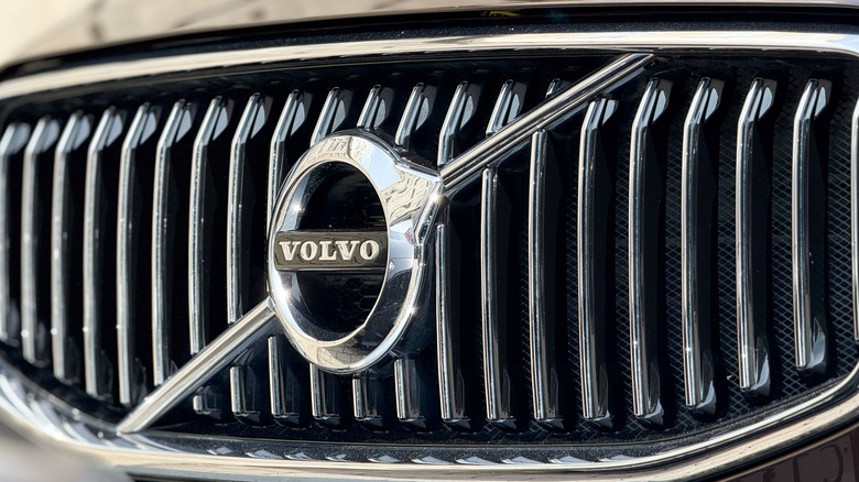 Front view of a Volvo vehicle