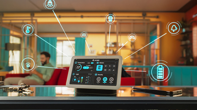 A smart home hub connected to multiple systems in a home