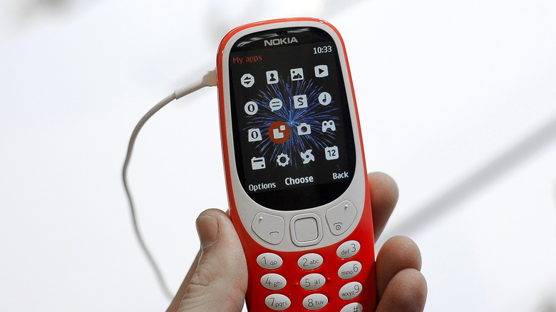 Nokia 3310 on white background