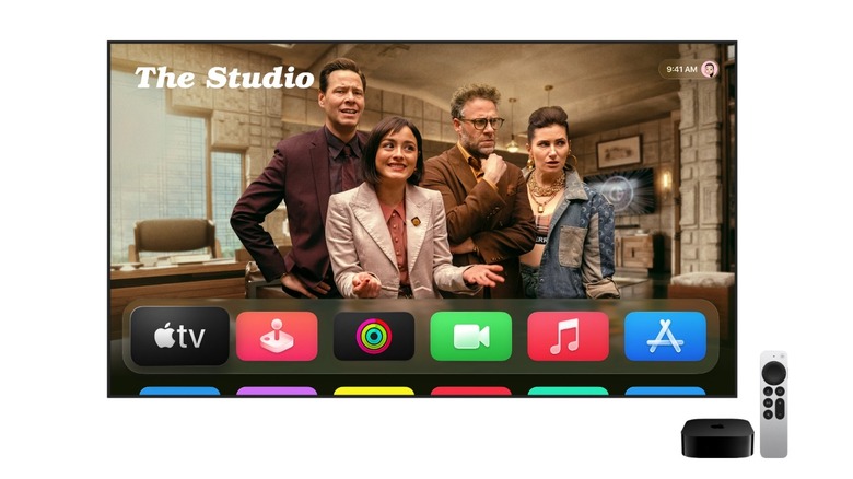 tvOS 26 new Home Screen with Liquid Glass UI