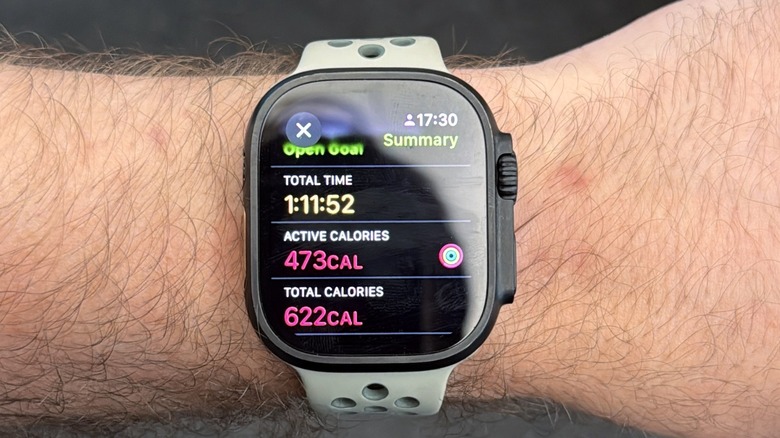 Summary of an outdoor run workout with Apple Watch Ultra 2