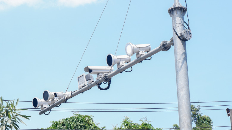 ALPR cameras mounted on a pole