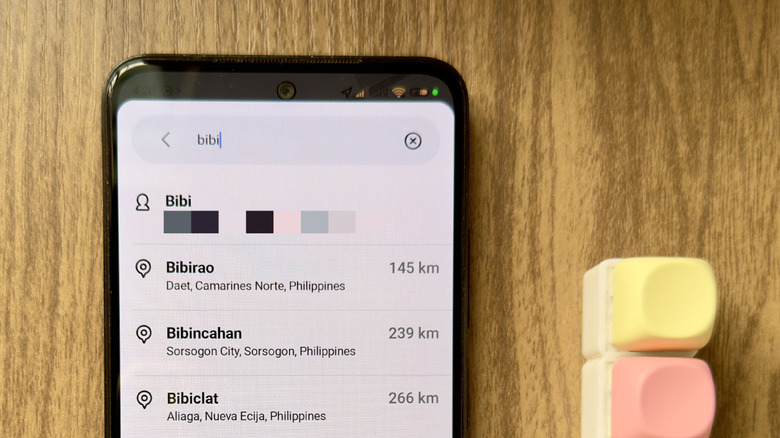 Waze showing hidden contact as searchable address