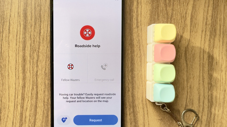 Waze showing hidden Roadside Help feature