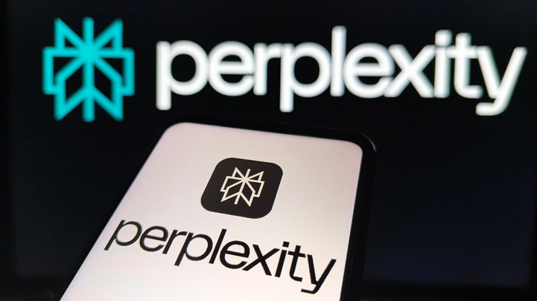Perplexity logo on a smartphone