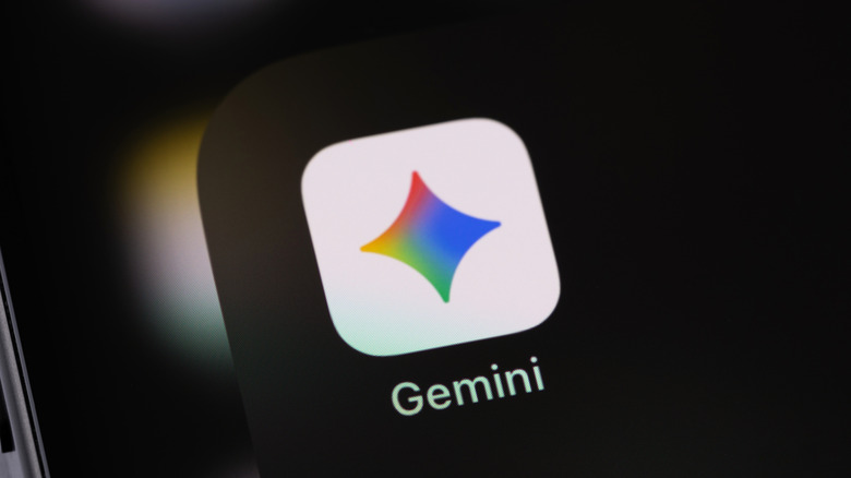 Closeup view of the Gemini app icon on a smartphone screen
