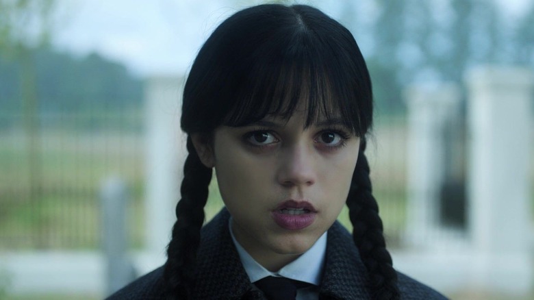 Wednesday Addams, portrayed by Jenna Ortega, in Season 2 of Wednesday