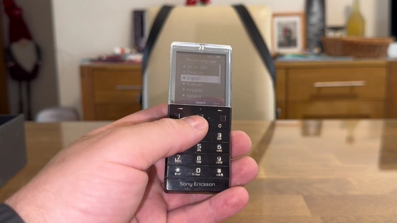 A person holding the Sony Ericsson Xperia Pureness in an environment lush with greenery