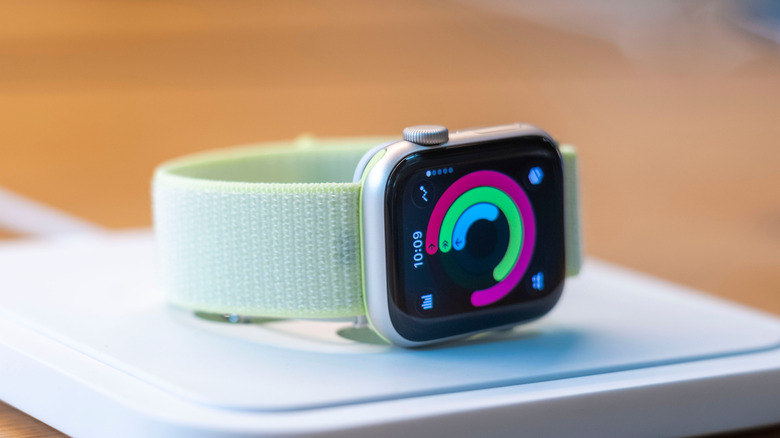 The Apple Watch Series 11 on display.