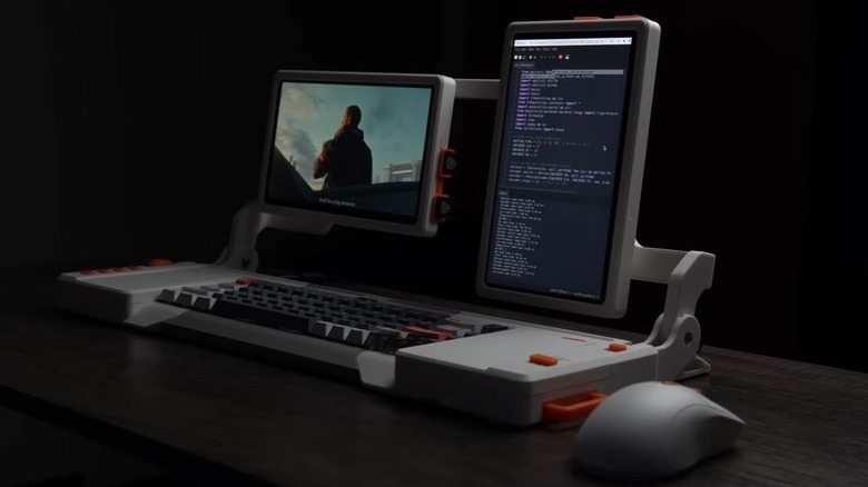 Screenshot of the Dual Screen Cyberdeck by Sector 07 from YouTube.