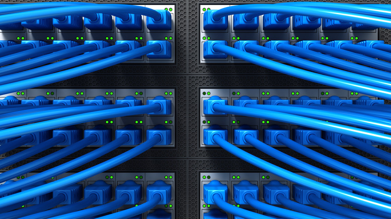 3D render of Ethernet switch