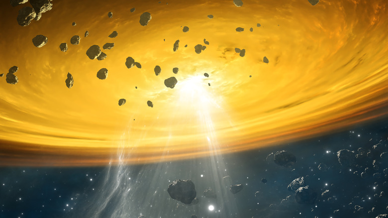 Protoplanetary disk of gas and dust