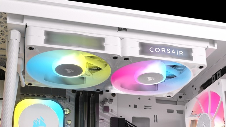 Close-up of Corsair fans
