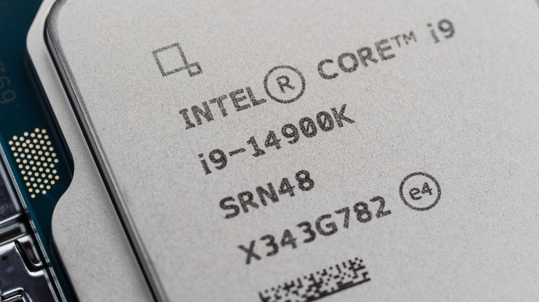 Close up of 14900K cpu