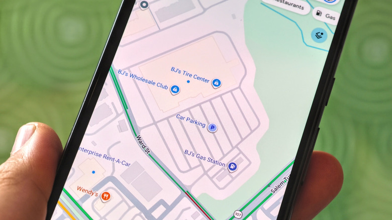 Google Maps uses icons colored different shades of blue