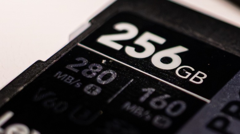 a 256GB Lexar SD Card