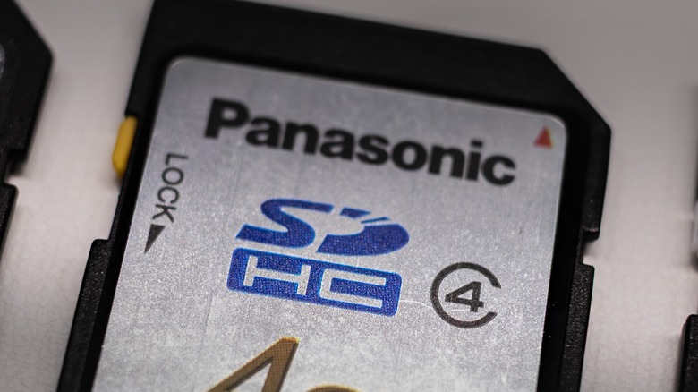 a 4GB Panasonic SDHC card
