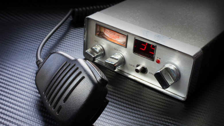 A radio tuner and microphone.