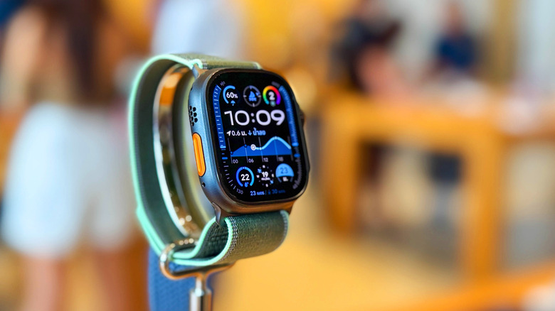 An Apple Watch Ultra 3 on display