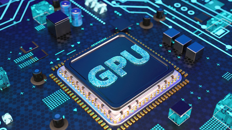 A circuit board with an embedded GPU.