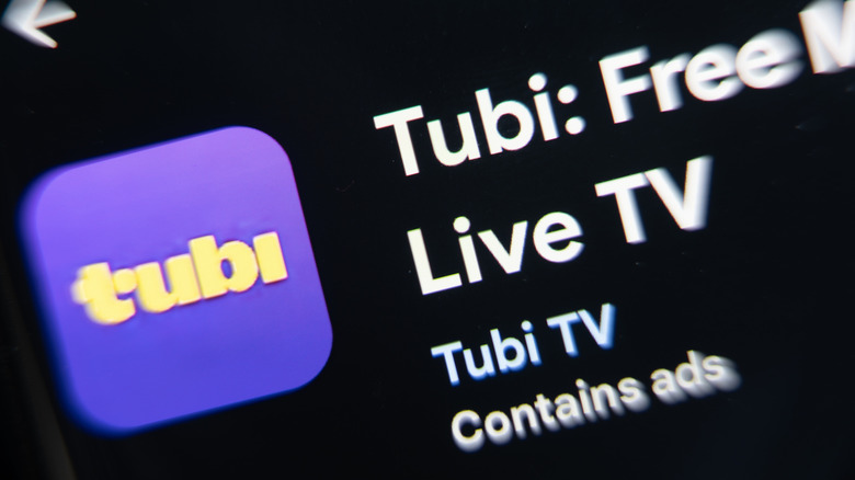 The Google Play Store Android app listing for Tubi, a FAST channel streaming service.