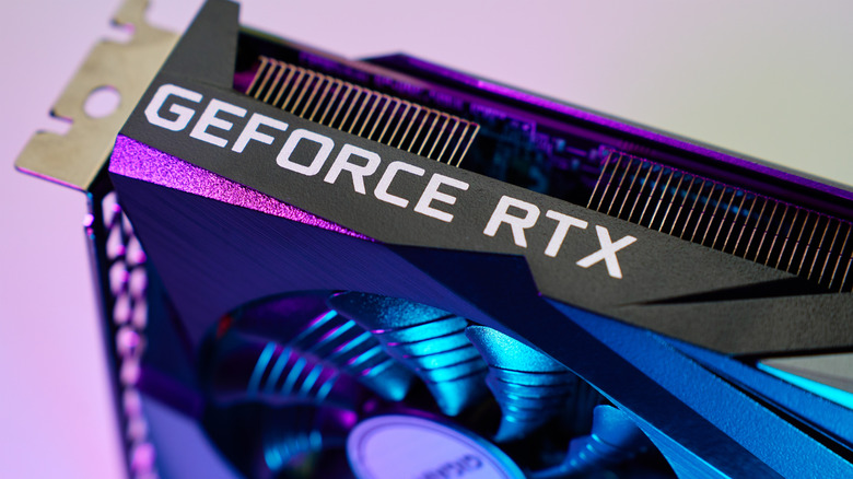 Nvidia GeForce RTX graphics card with logo visible.