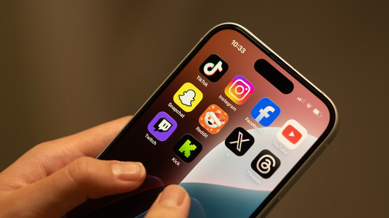 A person using an iPhone model.