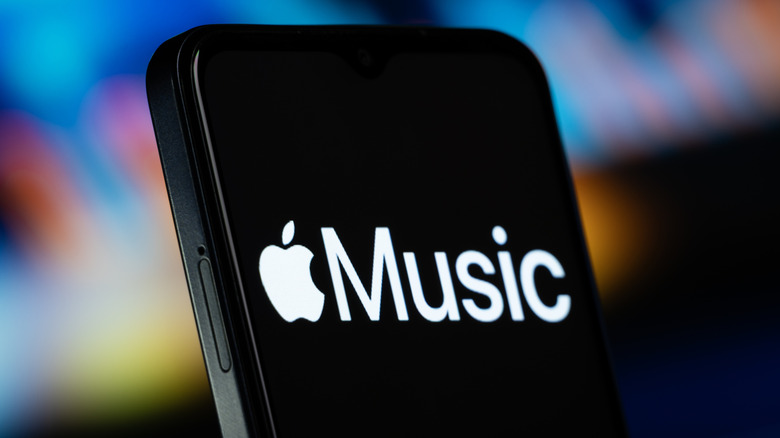 Apple Music app logo displayed on a smartphone