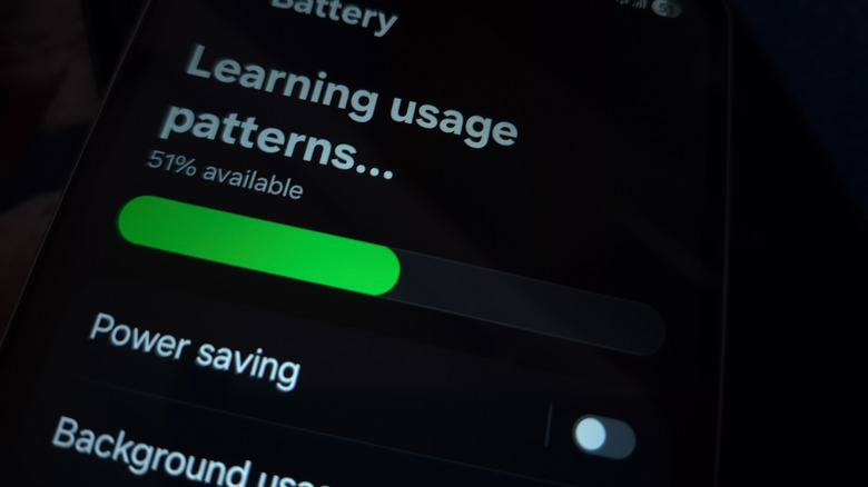 A close-up of the Power Saving toggle in the Settings app on a Galaxy phone.