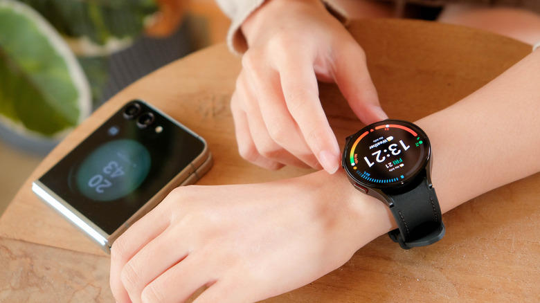 Person wearing Samsung Galaxy Watch 6