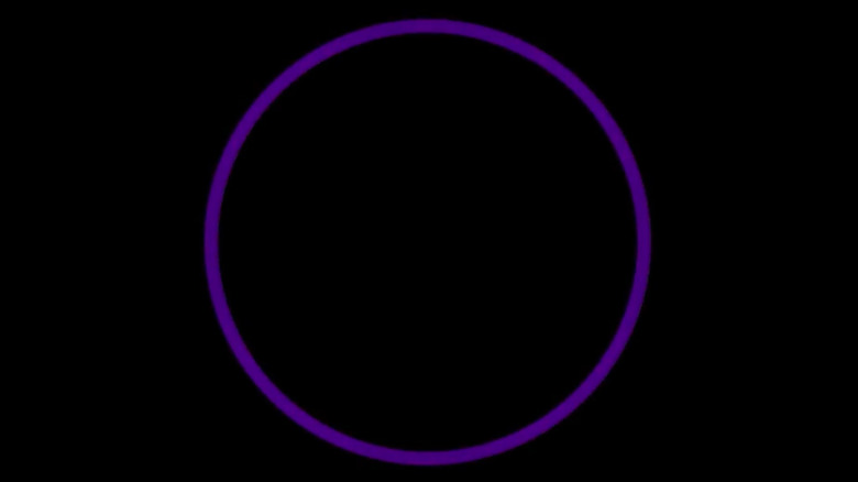 The purple light as seen on an Amazon Echo speaker.