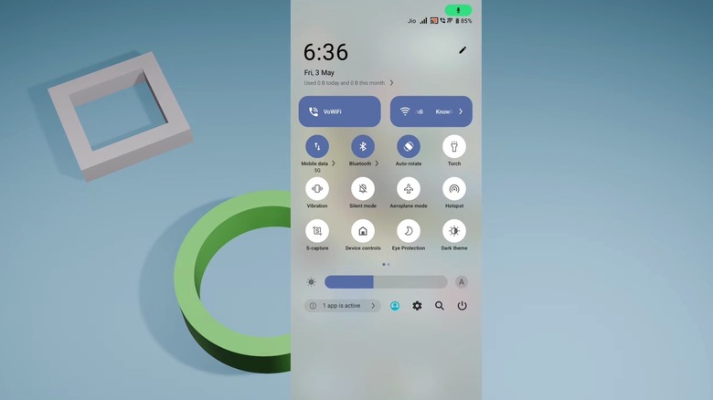 A screenshot from an Android phone showing the VoWiFi symbol.