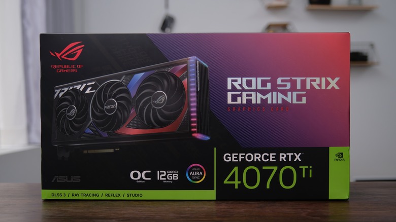 A boxed Nvidia RTX 4070 Ti graphics card