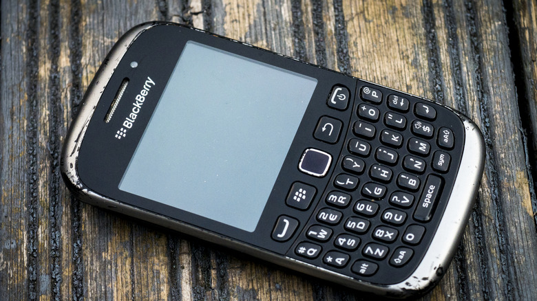 BlackBerry Bold on bench