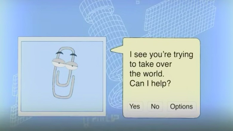 Clippy annoys Stewie in the Family Guy episode Louis Kills Stewie
