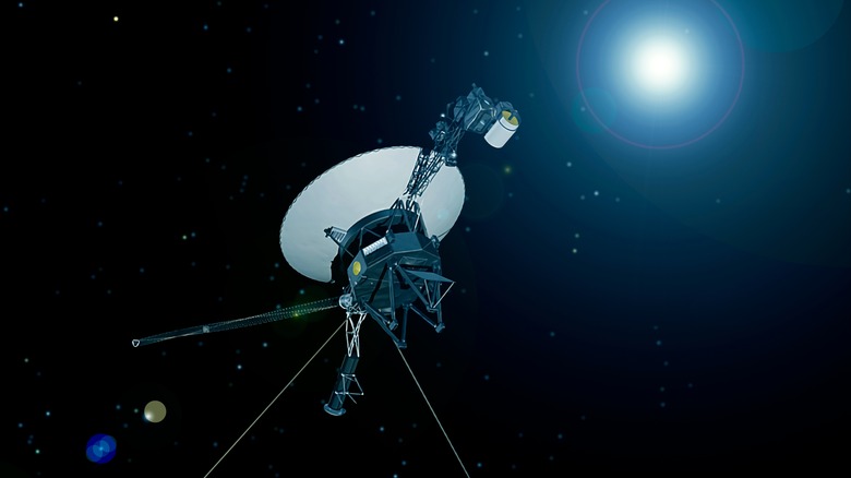 Voyager probe in deep space