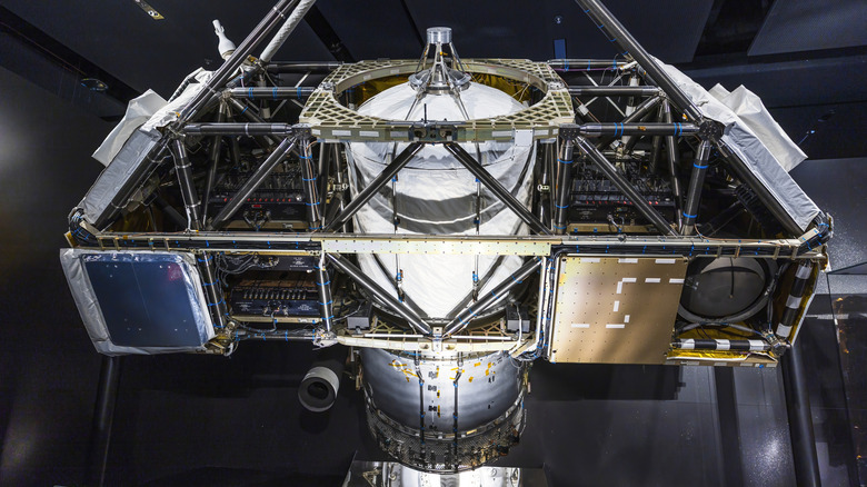A model of the Athena lunar lander at the IM-2 space mission.