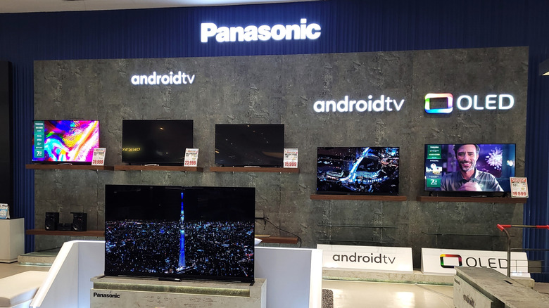 A Panasonic TV exhibition at a tech expo.