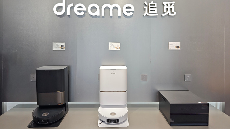 lineup of dreame branded robot vacuums