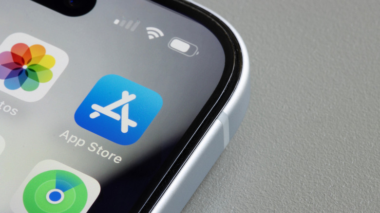 A close up of the App Store icon on an iPhone