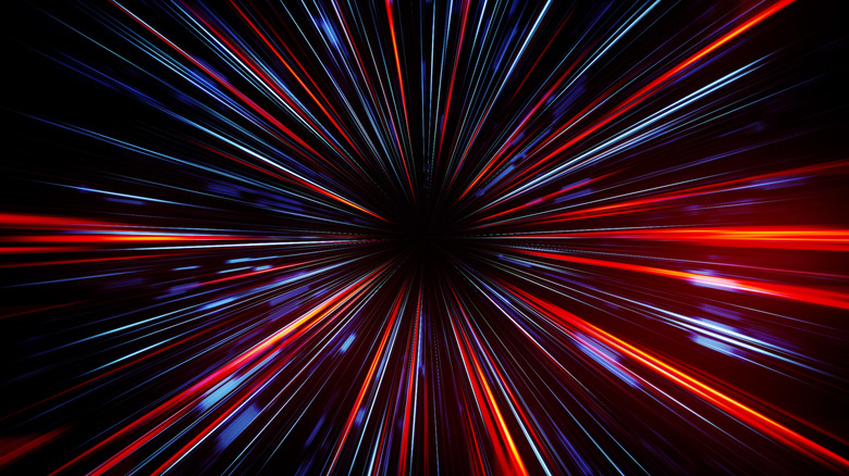 Vortex of glowing lights