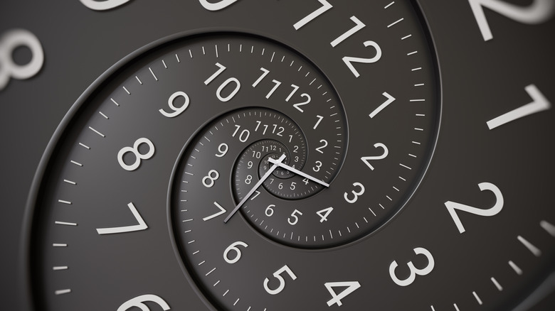 Spiraling clock